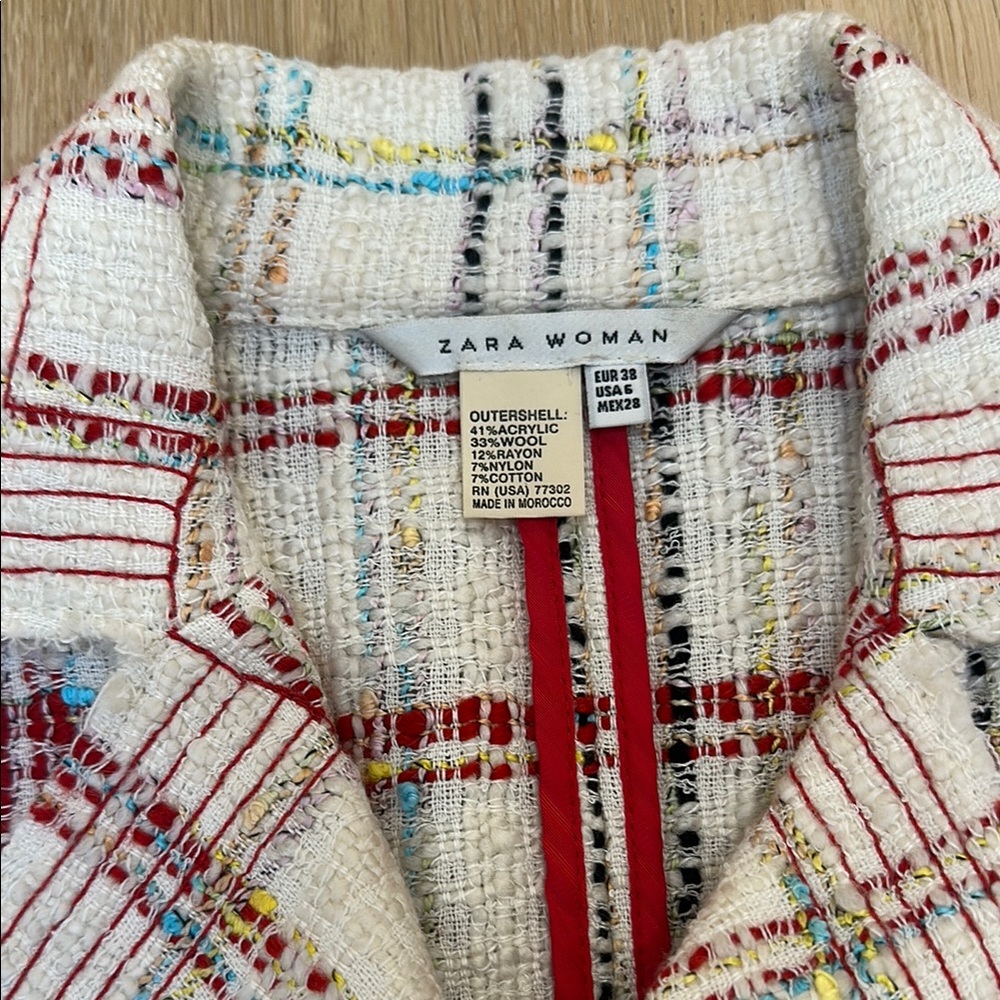 Zara Multicolor Tweed Jacket and Skirt Set - Picture 2 of 6